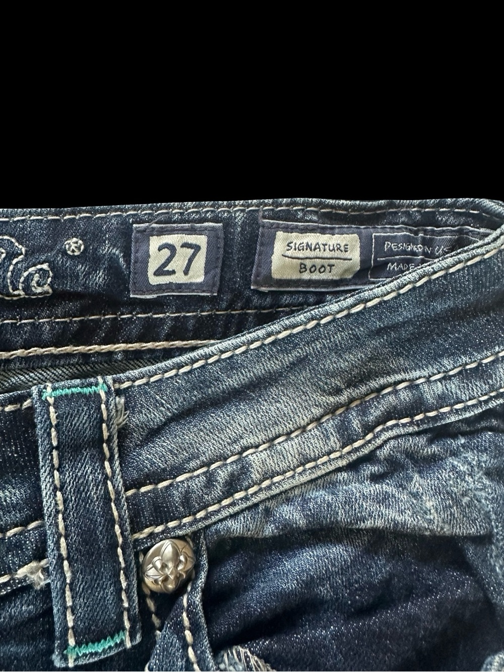 Miss Me Women's Wash Flared Jeans - Classic Stretch Denim Size 27 YT21 - Picture 4 of 15